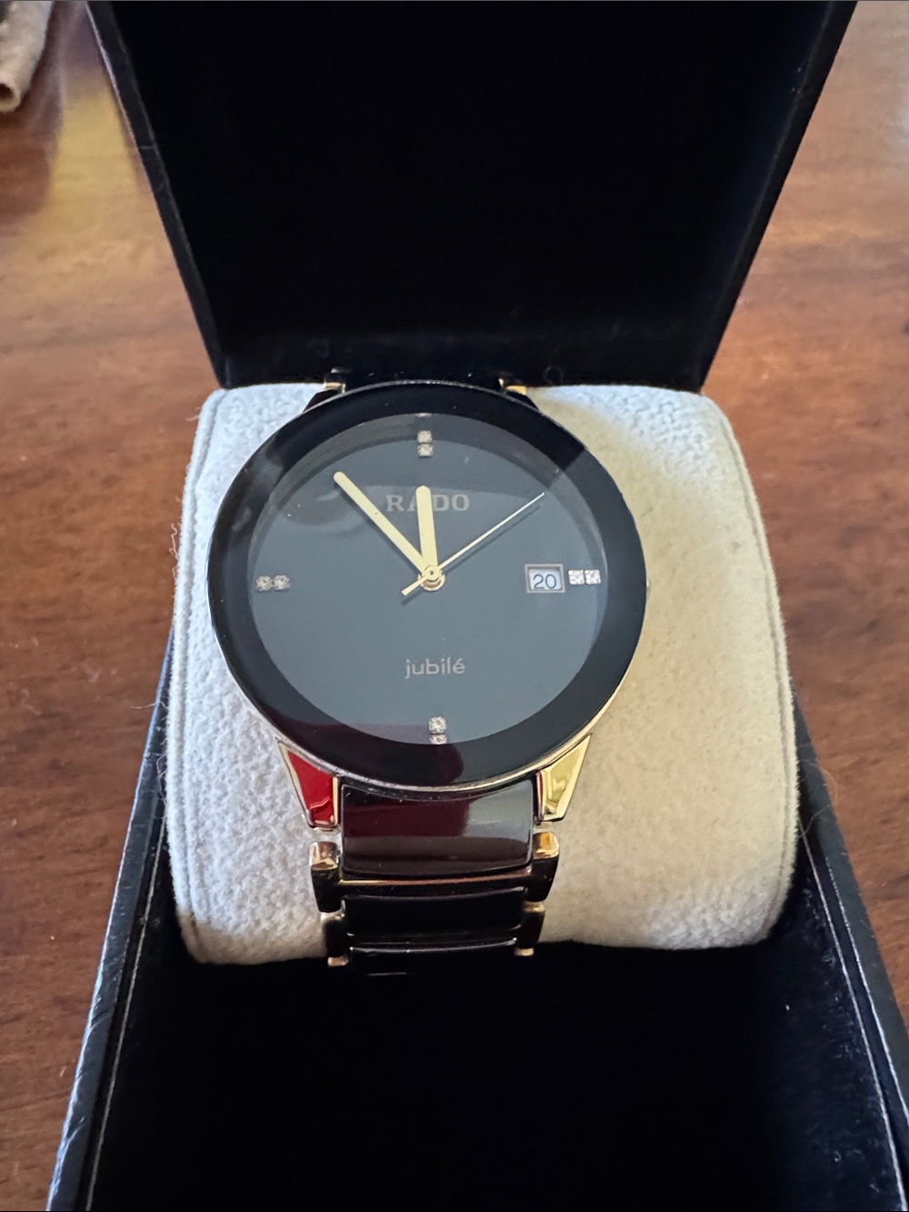 Rado Black and Gold Ceramic Jubile Watch